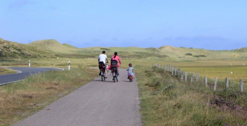 Familienausflug mit dem Fahrrad