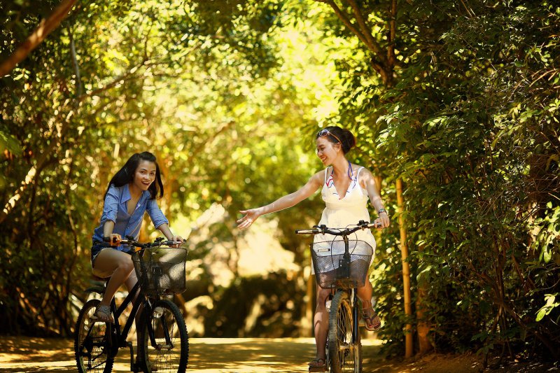 Fahrrad Spaß mit Freunden