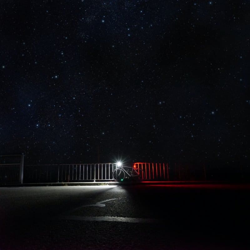 Fahrradlicht bei Nacht