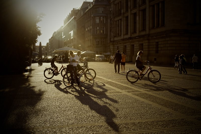 Radfahrer auf der Straße