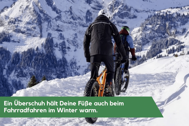 Mountainbiker im Winter